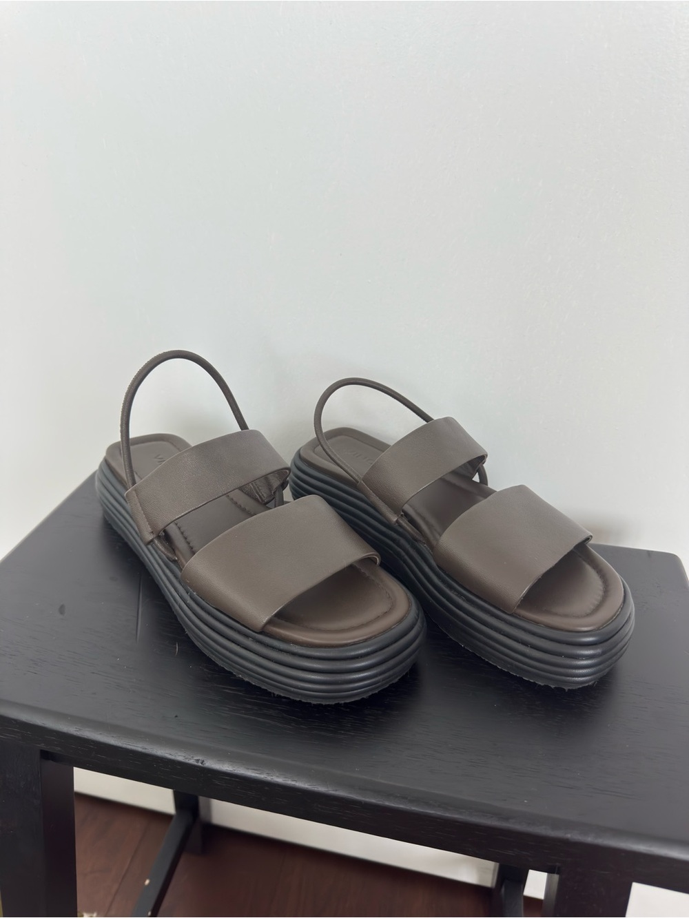 Vince Brown Platform Slingback Sandals